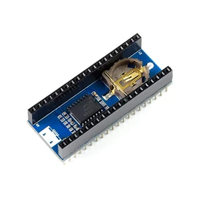 Image of Precision RTC Module for Raspberry Pi Pico Mini Board, Incorporates High Real Time Clock Chip DS3231, Uses I2C Bus Communication, with Female Pin Header Stackable Design