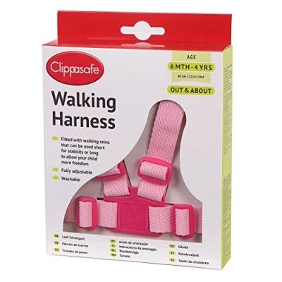 Image of Clippasafe Walking Harness and Reins (Pink)