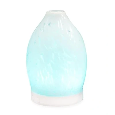 Image of White Confetti Glass Aroma Diffuser Lamp Essential Oil Aromatherapy Colour Changing Mood Light for Bedroom, Office, Spa and Home