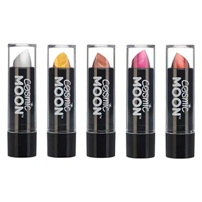 Image of metallic Lipstick by Cosmic Moon For mesmerising lips (Set of 5)