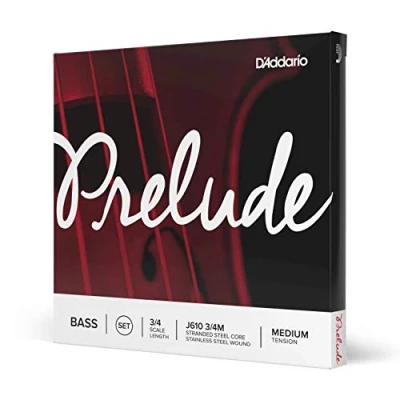 Image of D&#039;Addario Prelude 3/4 Scale Medium Tension Bass String Set