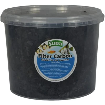 Image of Supa Filter Carbon Bucket, Suitable for Aquariums/Fish Tanks And Koi Fish Pond Filters, Improves water clarity by removing contaminants,Black, 3 Litre