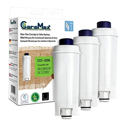 Image of Pack of 3 CareMax CCF 006 Coffee Machine Water Filters Compatible with Delonghi DLSC002 / SER3017 Esam Series ECAM ETAM