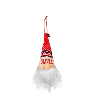 Image of History &amp; Heraldry Light Up Gonk Pre personalised Christmas Hanging Decoration Olivia 00269860654