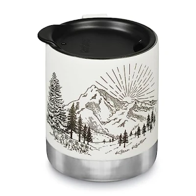 Image of Klean Kanteen Camp Mug 12 Oz Laser Etch Mntns Matte White