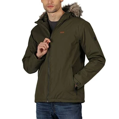 Image of Regatta Mens Haig Jacket Dark Khaki L