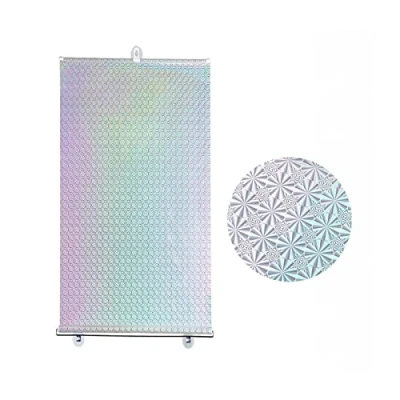 Image of TZYYAO Blackout Roller Blind,Suction Cup Window Curtain,Retractable Sun Shade,No Drilling Blinds,Adjustable,Temporary Portable Cover Curtain,Silver 40x60cm(15.7 * 23.6in)