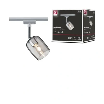 Image of Paulmann 95339 Blossom URail individual spot G9 max. 10W dimmable 230V chrome matt, smoke glass rail system choose any lamp