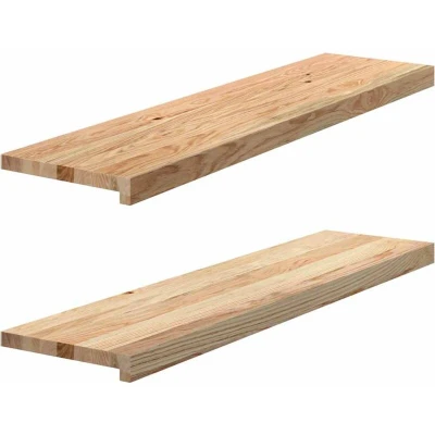 Image of vidaXL Window Sills 2 pcs Untreated 100x25x2 cm Solid Wood Oak