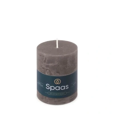 Image of Spaas Rustic Pillar Candle 70/95 mm 35h, Dark Grey