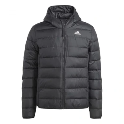 Image of adidas Men&#039;s Essentials Light Down Hooded Jacket, black, S