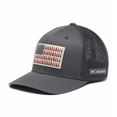 Image of Columbia Mesh Tree Flag Ball Cap, Shark/Shark, Large/X Large