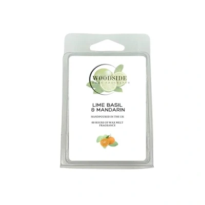 Image of Woodside Home Fragrance Wax Melts Lime Basil &amp; Mandarin Fruity Fresh Strong Scent Throw Vegan
