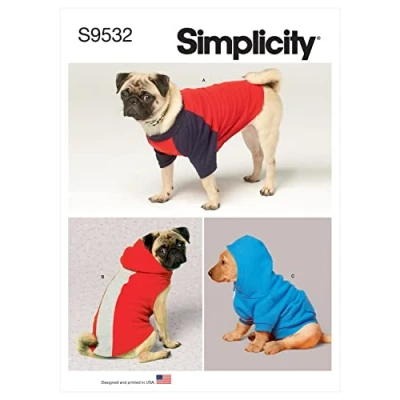 Image of Simplicity SS9532A Pet Clothes A XS S M L XL