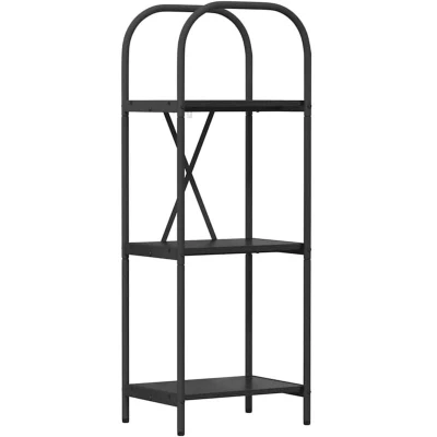 Image of vidaXL Bookshelf Black oak 40 x 30 109 cm Engineered wood