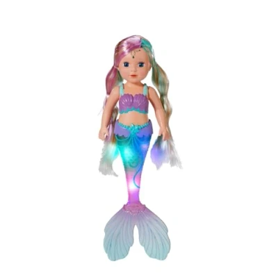 Image of BABY born Mermaid, 43cm Mermaid Toy with Colour Changing Tail and Sparkly Tiara for Children Ages 3+, 837351 Zapf Creation, Blau