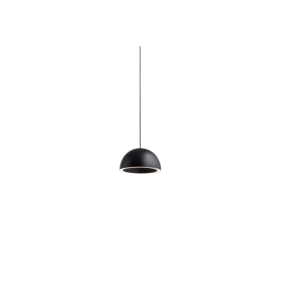 Image of LOOM DESIGN LED pendant light Curve black aluminium Ø 14 cm