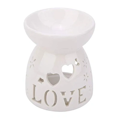 Image of Night Fragrance Lamp Ceramic essence oil burner Candle Incense Aromatherapy Stove Diffuser Tea Light Holder Holders(2#)（Oil included only, not include and candle）