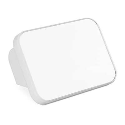 Image of Relaxdays Tilting Cosmetics Mirror, Travel Vanity Mirror for Shaving, Plastic Frame, White
