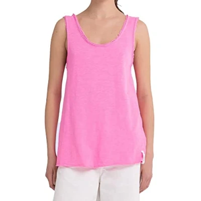 Image of REPLAY Adult W3794 Rose Label Pack Cami Shirt, Pink Fluo 817, M