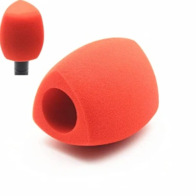 Image of Saidbuds Foam Mic Cover Handheld Microphone Windscreen Large Windshields Pop Filters for Interview Microphones (Red)