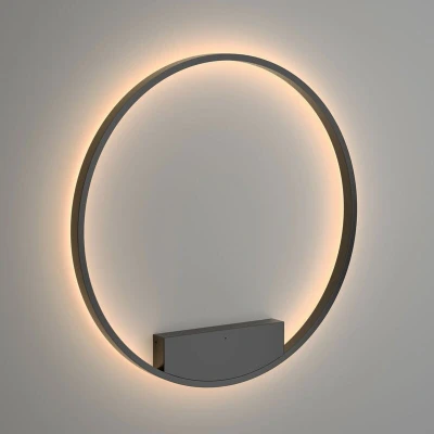 Image of Maytoni Rim Modern Integrated LED Wall Lamp Black, 80cm, 3000K