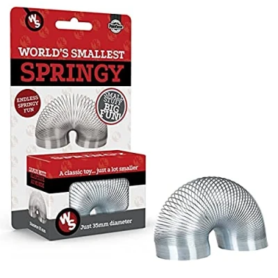 Image of Funtime Gifts 10640 World&#039;s Smallest Springy Metal Spring, Silver, One Size