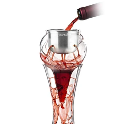 Image of Final Touch Conundrum Stainless Steel Aerator for Wine Decanters (WDA595)