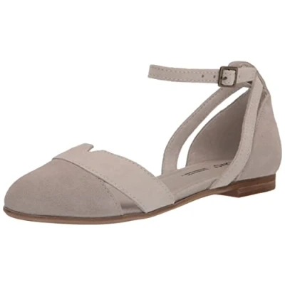 Image of TOMS Women&#039;s Juliannah Ballet Flat, Pebble Grey, 7 UK