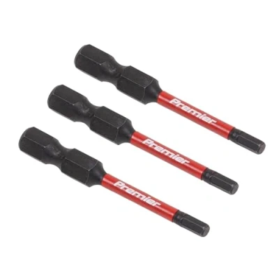 Image of Sealey Premier Hex 3mm Impact Power Tool Bits 50mm 3pc