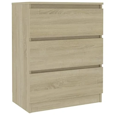 Image of vidaXL Sideboard Storage Cabinet Drawer Side Indoor Living Room Furniture Household Cupboard Sonoma Oak Engineered Wood
