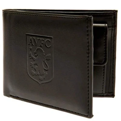 Image of Aston Villa Football Club Official Leather Wallet RFID Protection Team Crest Badge