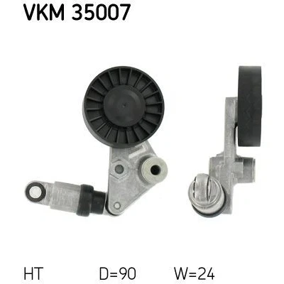 Image of 4575478, 5342456 Tensioner Pulley SKF VKM 35007 VAUXHALL: Vectra Mk2 CC, Astra Mk4 Limousine, Mk1 Saloon, SAAB: 9 5 3 Hatchback