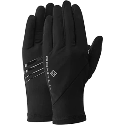 Image of RONHILL Running, Wind Block Flip Glove, All Black, M