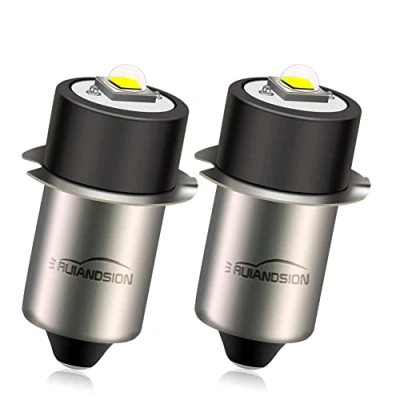 Image of Ruiandsion 1 9V LED Torch Light Bulb P13.5S 1.5V 3V 4.5V 6V Replacement for Flashlight Lantern Work Bulbs (Pack of 2)