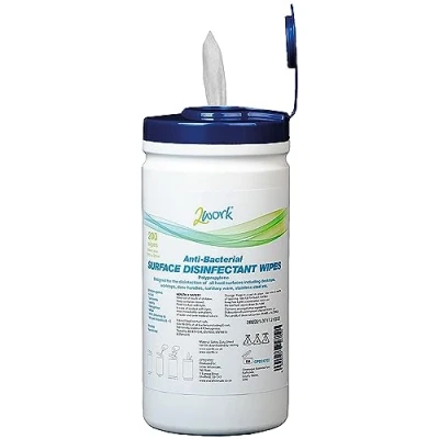 Image of 2WORK Disinfectant Wipes, Pack of 200
