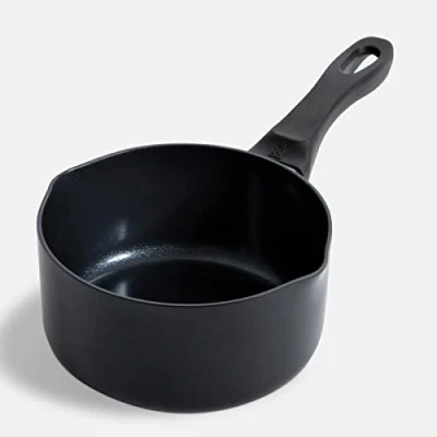 Image of BK Vivid Saucepan with Lid PFAS Free Ceramic Non Stick Coating, 16cm/1.6L, Stay Cool Handle, Dishwasher Safe, Oven Black