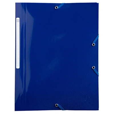 Image of Exacompta Ref. 55112E 1 Folder with elastic bands 3 Bee blue recycled polypropylene flaps A4 Navy