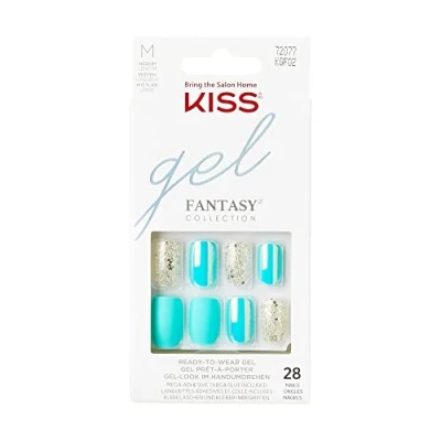 Image of KISS Glam Fantasy Collection, Trampoline, Special FX Gel Nails, Includes 28 False Nail Glue, File, and Manicure Stick