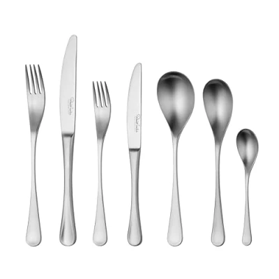 Image of Robert Welch RW2 Satin, 7 Piece Cutlery Place Setting. Made from Stainless Steel. Dishwasher Safe.