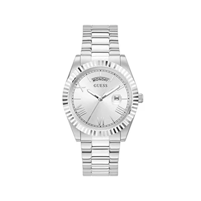 Image of Guess Connoisseur Unsiex Watch silvercoloured, Size: One Size, Silver coloured