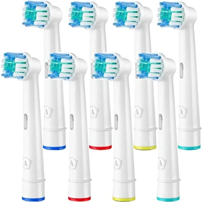 Image of Aster Electric Replacement Toothbrush Heads (8 Pack), Compatible with Oral B Heads, Premium
