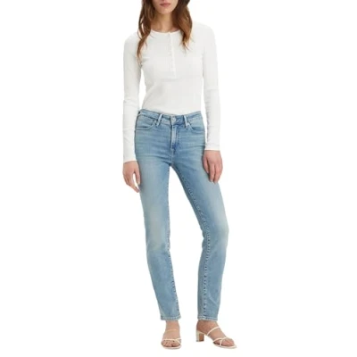 Image of Levi&#039;s Women&#039;s 712 Slim Welt Pocket Jeans, Blue Wave Light, 33W x 30L