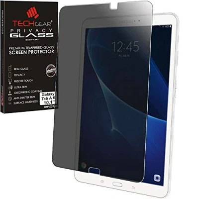 Image of TECHGEAR Anti Spy Screen Protector Compatible with Samsung Galaxy Tab A 6 10.1&quot; 2016 (SM T580 Series) PRIVACY Glass Edition Genuine Tempered Guard Cover