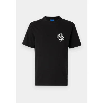 Image of Karl Lagerfeld Jeans Monogram Print Tshirt, Men&#039;s, Size: Medium, Black
