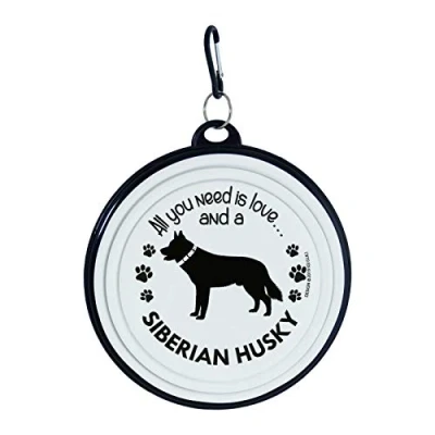 Image of Travel Dog Bowls Collapsible Bowl Large Dogs (Siberian Husky)