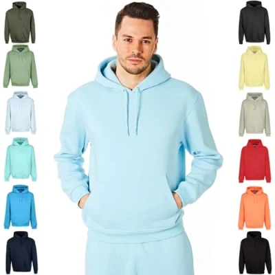 Image of RIPT RCSWT763 Men&#039;s Hooded Soft Touch Loungewear Hoodie Sweatshirt Top, Aquamarine, L