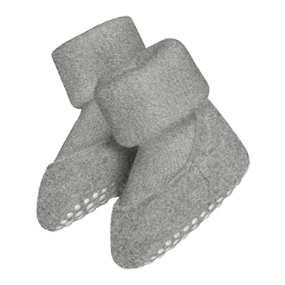 Image of FALKE Unisex Baby Cosyshoe B HP Wool Grips On Sole 1 Pair Grip socks, Grey (Light 3400), 3 months