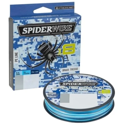 Image of Spiderwire Stealth Smooth 8 Blue Camo, Way Braided Line with Micro Coating, 150 m, 0.06 mm 0.39 mm, 5.4 kg 46.3 (150, 0.11 10.3 kg)