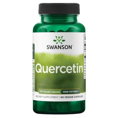 Image of Swanson, High Potency Quercetin, 475mg, 60 Capsules, Vegan, Gluten Free, SOYA GMO Free